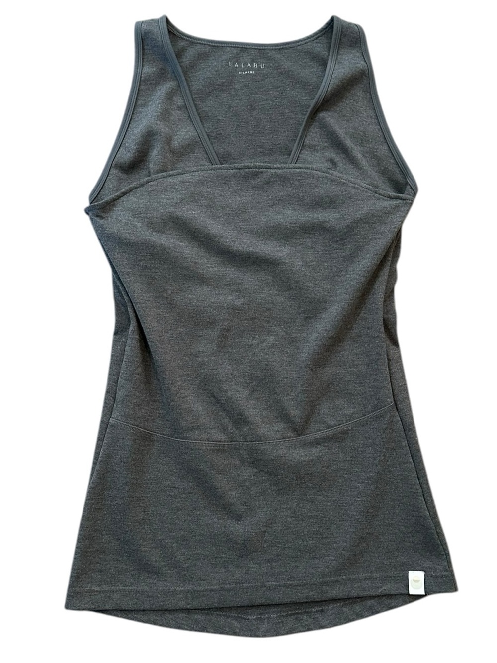 LALABU Soothe Shirt gray baby carrying tank top with built in nursing bra sz XL
